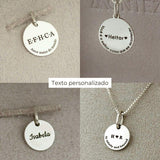 Pingente Personalizado Redondo Prata 950