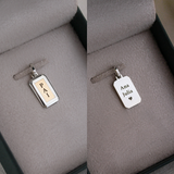 Pingente Facetado Personalizado Ouro 18K e Prata 950