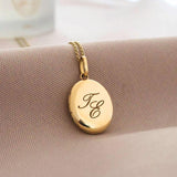 Pingente Relicário Oval Personalizado Ouro 18K