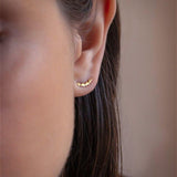Brinco Earcuff Corações Ouro 18K