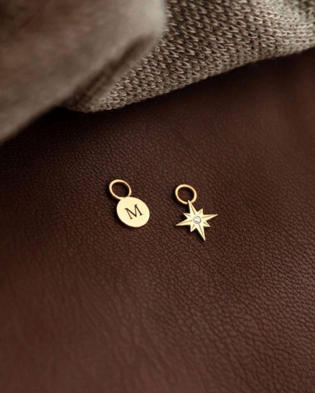 Pingente para Argola Estrela Dalva Ouro 18K - Unitário