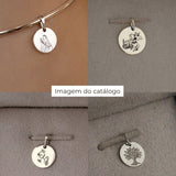 Pingente Personalizado Redondo Prata 950