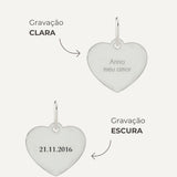 Pingente Personalizado Coração Prata 950