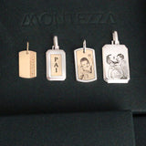 Pingente Facetado Personalizado Ouro 18K e Prata 950
