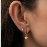 Pingente para Argola Estrela Dalva Ouro 18K - Unitário