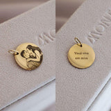 Pingente Personalizado Redondo Ouro 18K