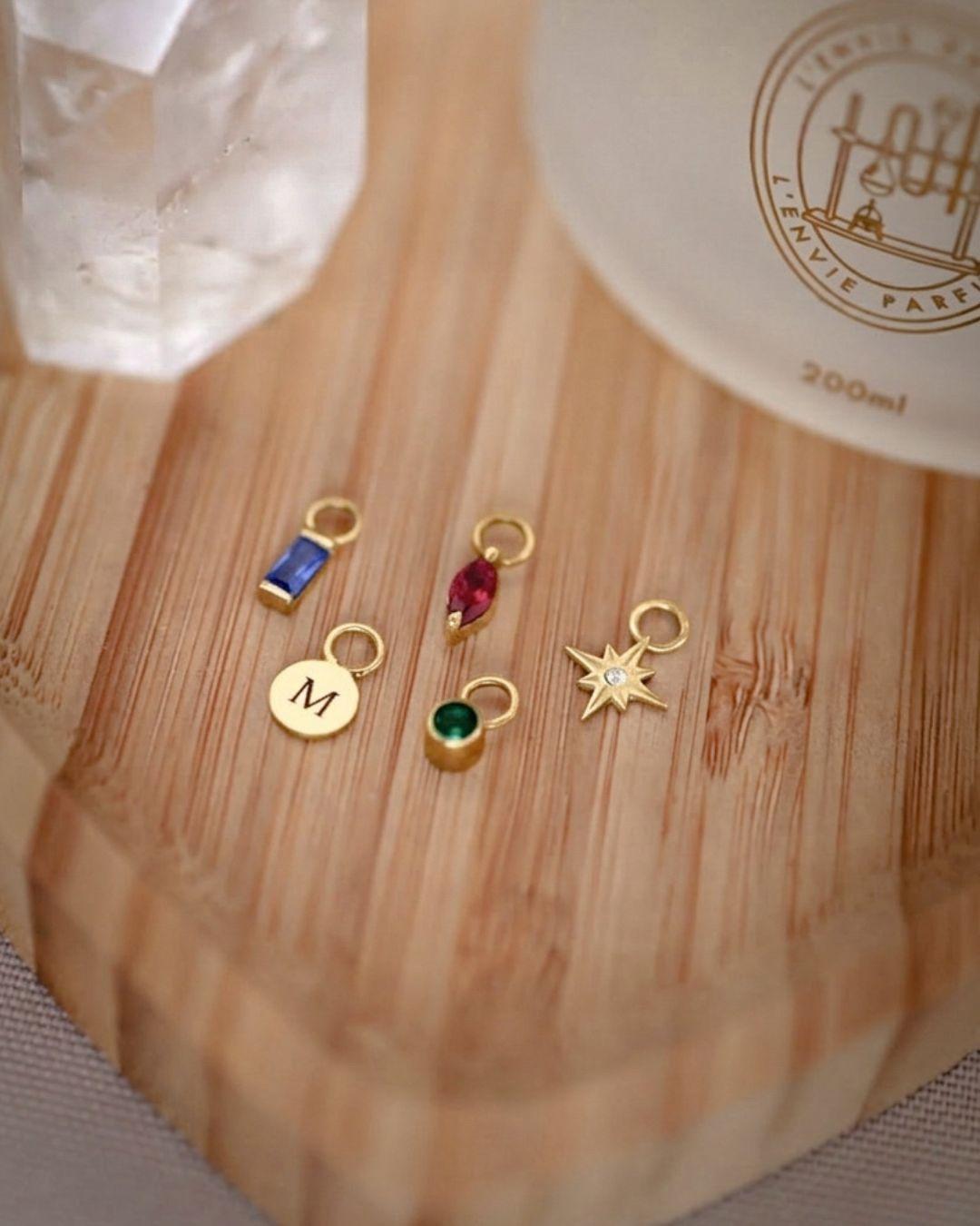 Pingente para Argola Estrela Dalva Ouro 18K - Unitário