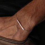 Pulseira Placa Retangular Alongada Prata 950 Personalizada