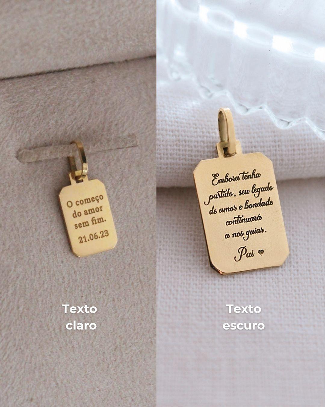 Pingente Personalizado Desquinado Ouro 18K