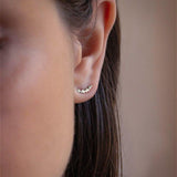 Brinco Earcuff Corações Prata 950