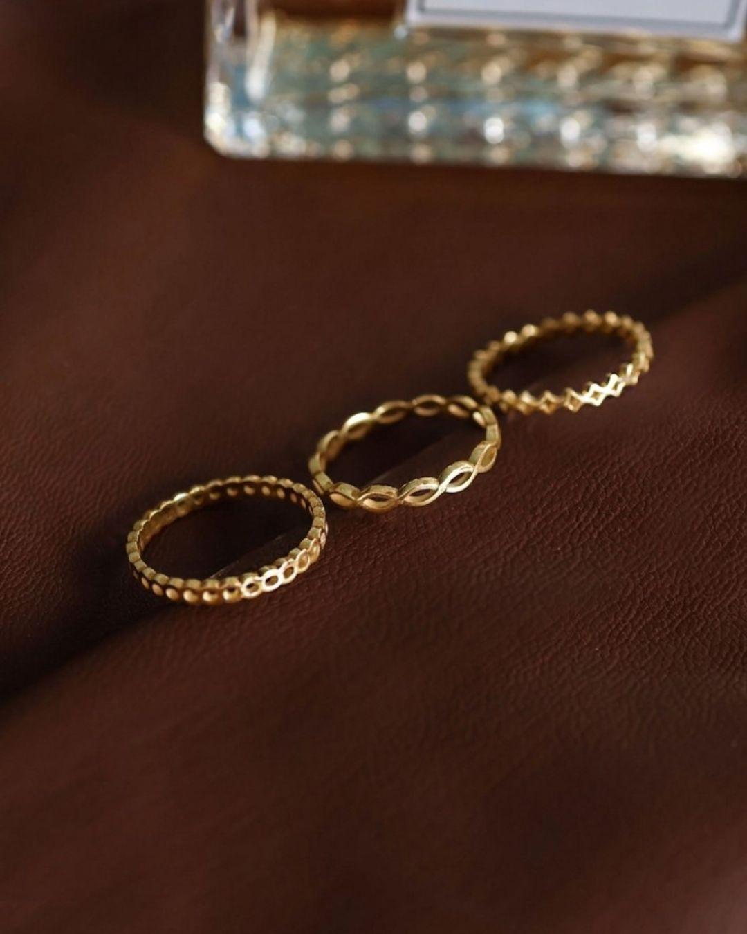 Anel Delicado Poá Ouro 18K