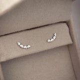 Brinco Earcuff Corações Prata 950
