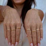 Anel Delicado Poá Ouro 18K