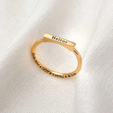 Anel Nome Personalizado Ouro 18K