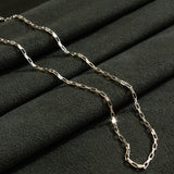 Corrente Elos Retangulares 60cm Prata 925