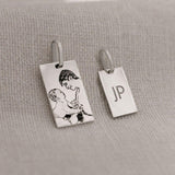 Pingente Personalizado Retangular Prata 950