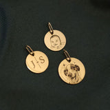 Pingente Personalizado Redondo Ouro 18K