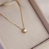 Colar Ponto de Luz Zircônia ou Diamante Ouro 18K