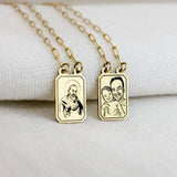 Escapulário Foto Desquinado Personalizado Ouro 18K