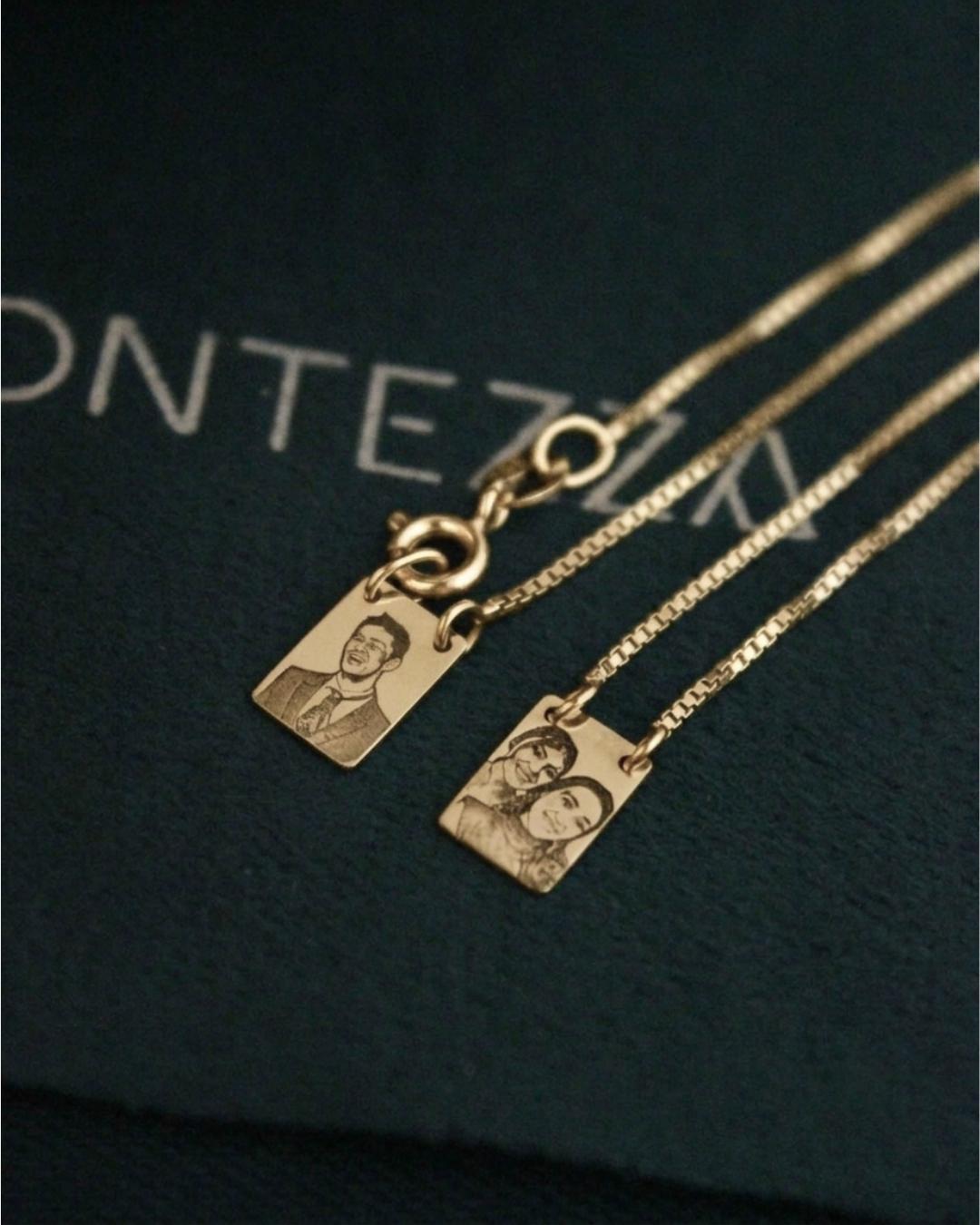 Escapulário Mini Personalizado Ouro 18K