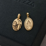 Pingente Personalizado Oval Ouro 18K