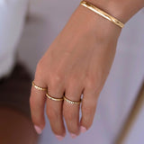 Anel Delicado Poá Ouro 18K