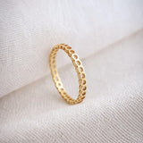 Anel Delicado Poá Ouro 18K