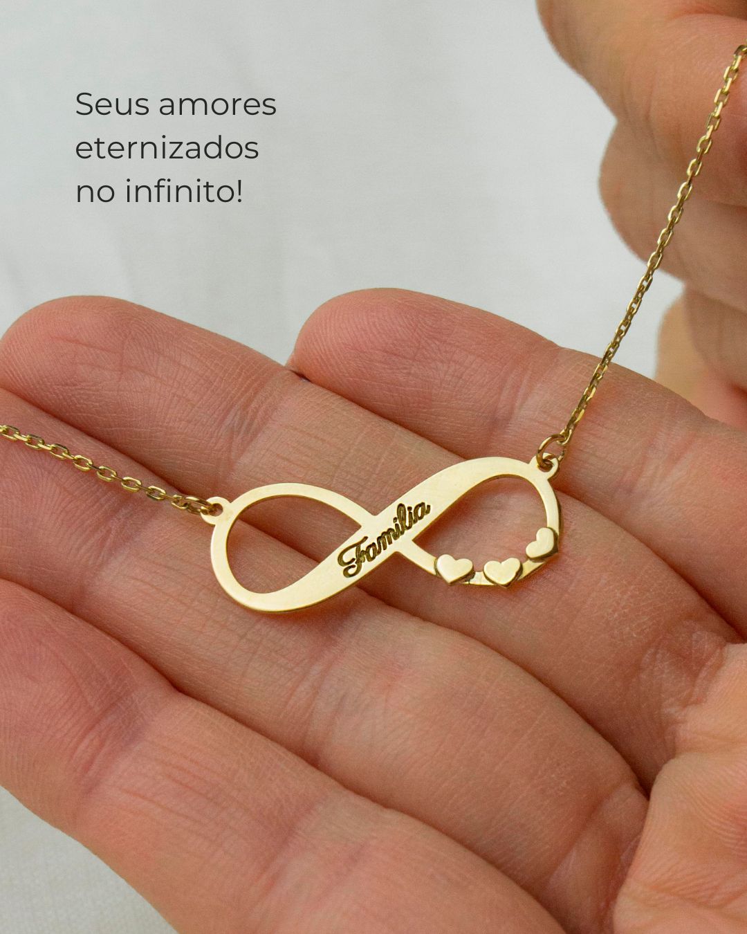 Colar Infinito Personalizado Ouro 18K