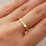 Anel Nome Personalizado Ouro 18K