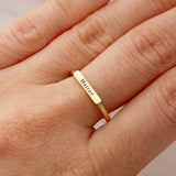 Anel Nome Personalizado Ouro 18K