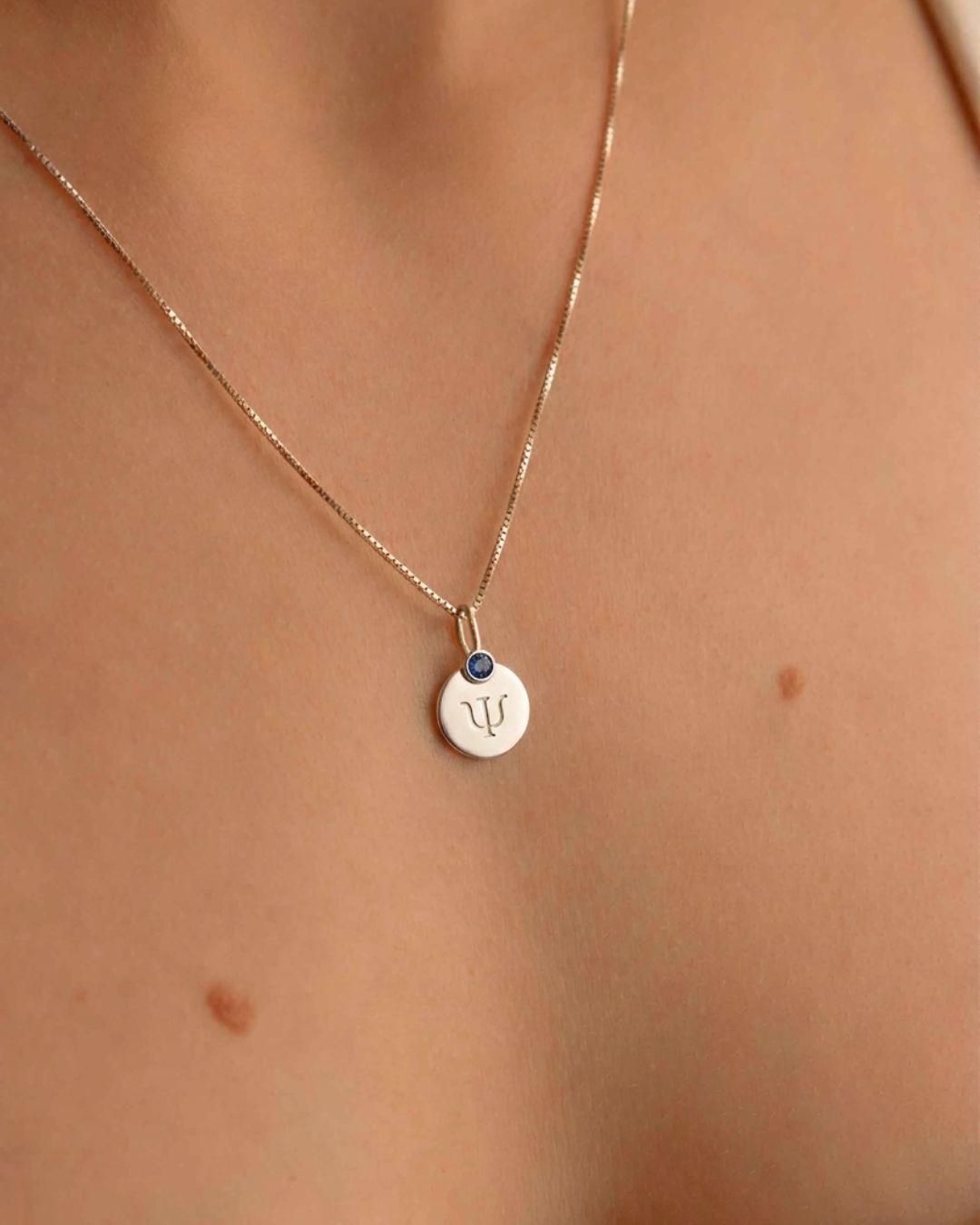 Pingente de Formatura Personalizado Prata 950 com Pedra do Curso