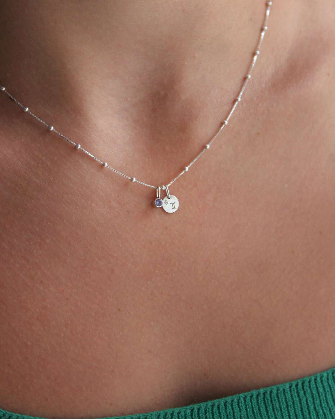 Pingente Signo Medalha Personalizada Prata 950