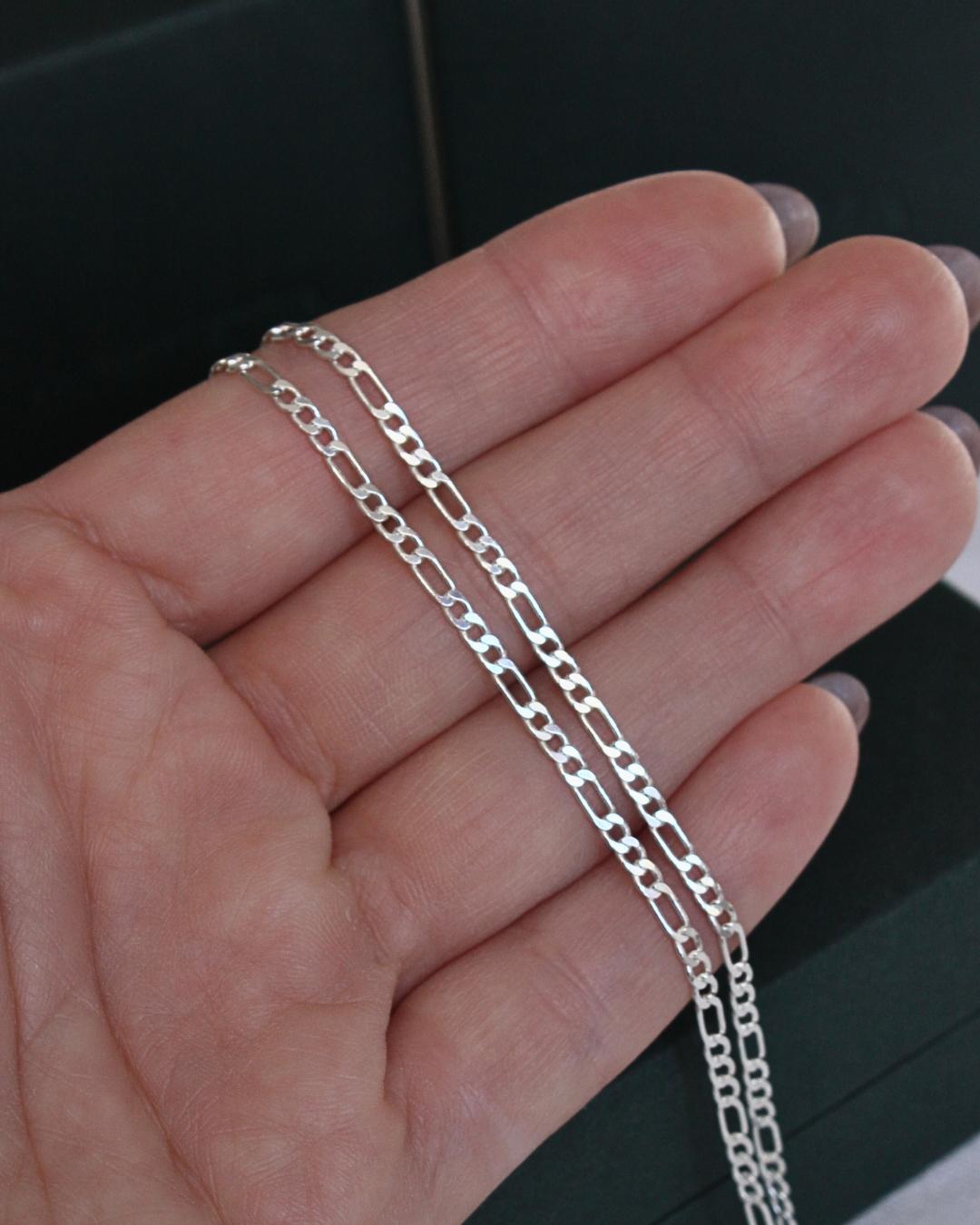 Corrente Grumet 3x1 70cm Prata 925