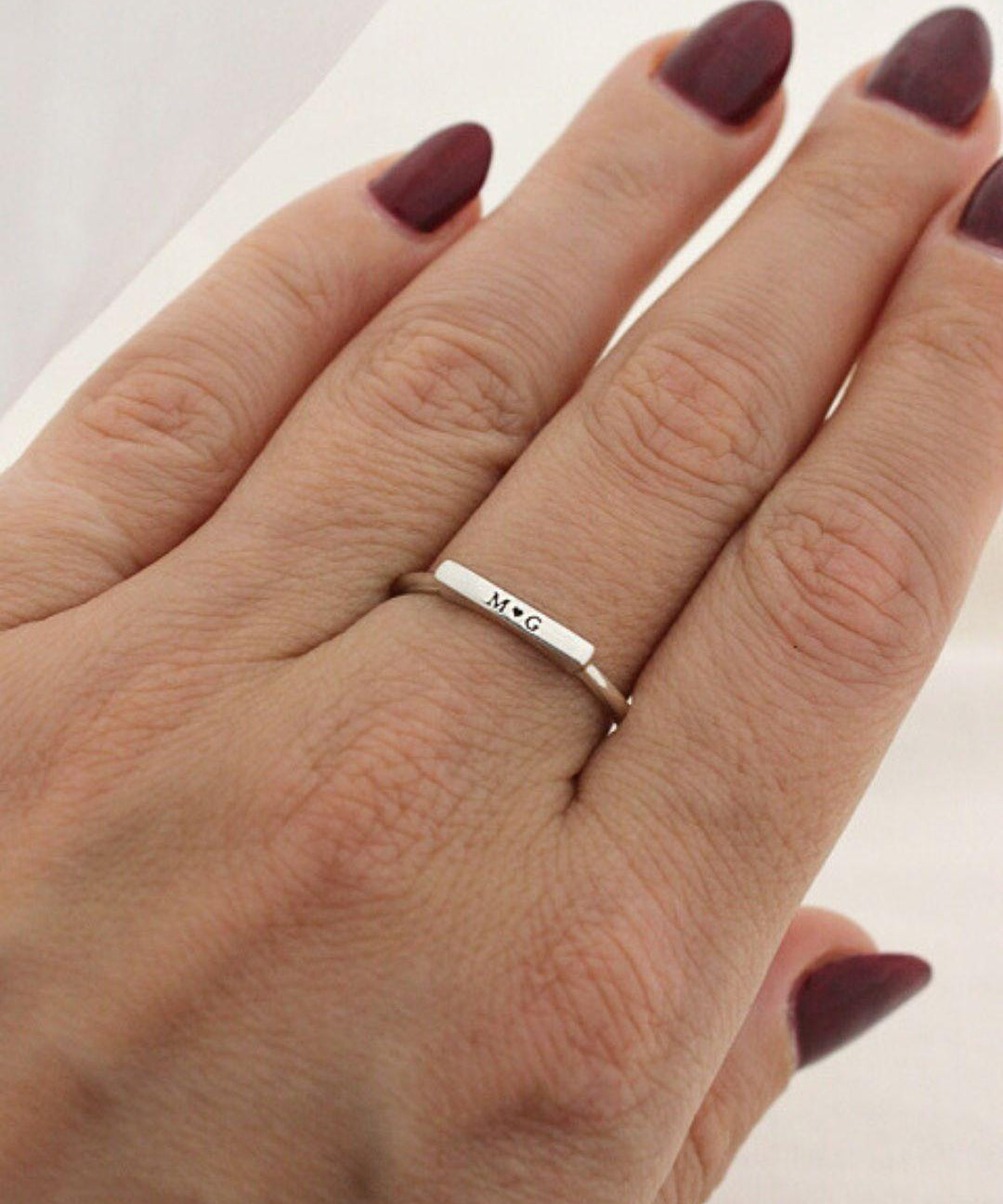 Anel Nome Personalizado Prata 950