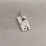 Pingente Foto Personalizado Retangular Prata 950