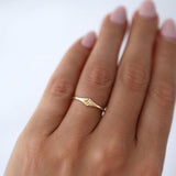 Anel Delicado Estrela Ouro 18K