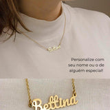 Colar Nome Personalizado Ouro 18K Portuguesa