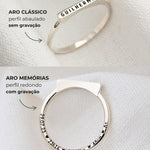 Anel Nome Personalizado Prata 950