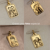 Pingente Foto Personalizado Desquinado Ouro 18K