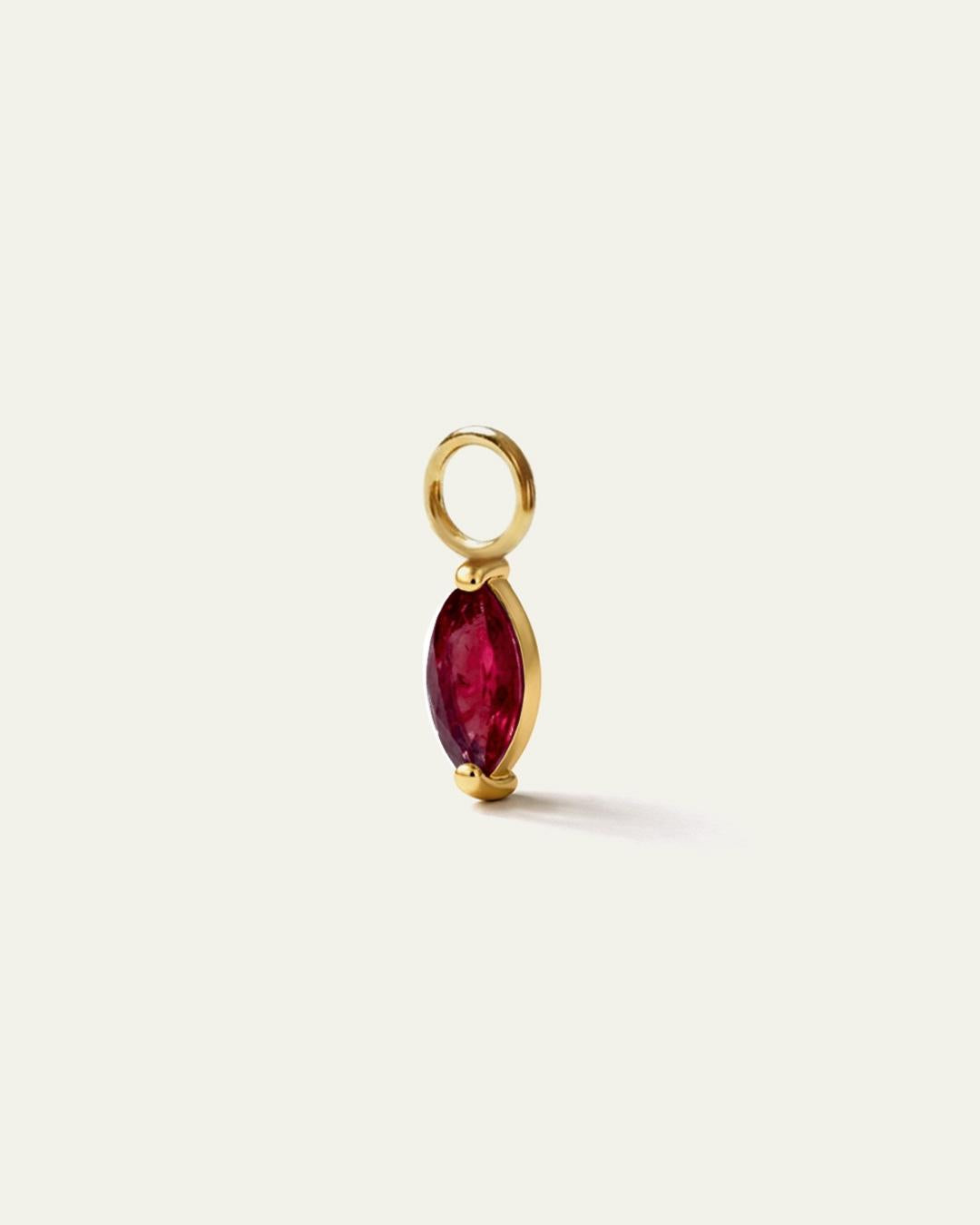 Pingente para Argola Navete Daigo Ouro 18K - Unitário