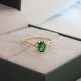 Anel de Formatura Solitário Oval Aro Trançado Personalizado Ouro 18K