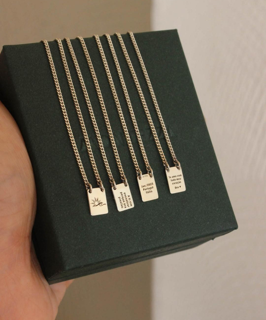 Escapulário Mini Personalizado Prata 950