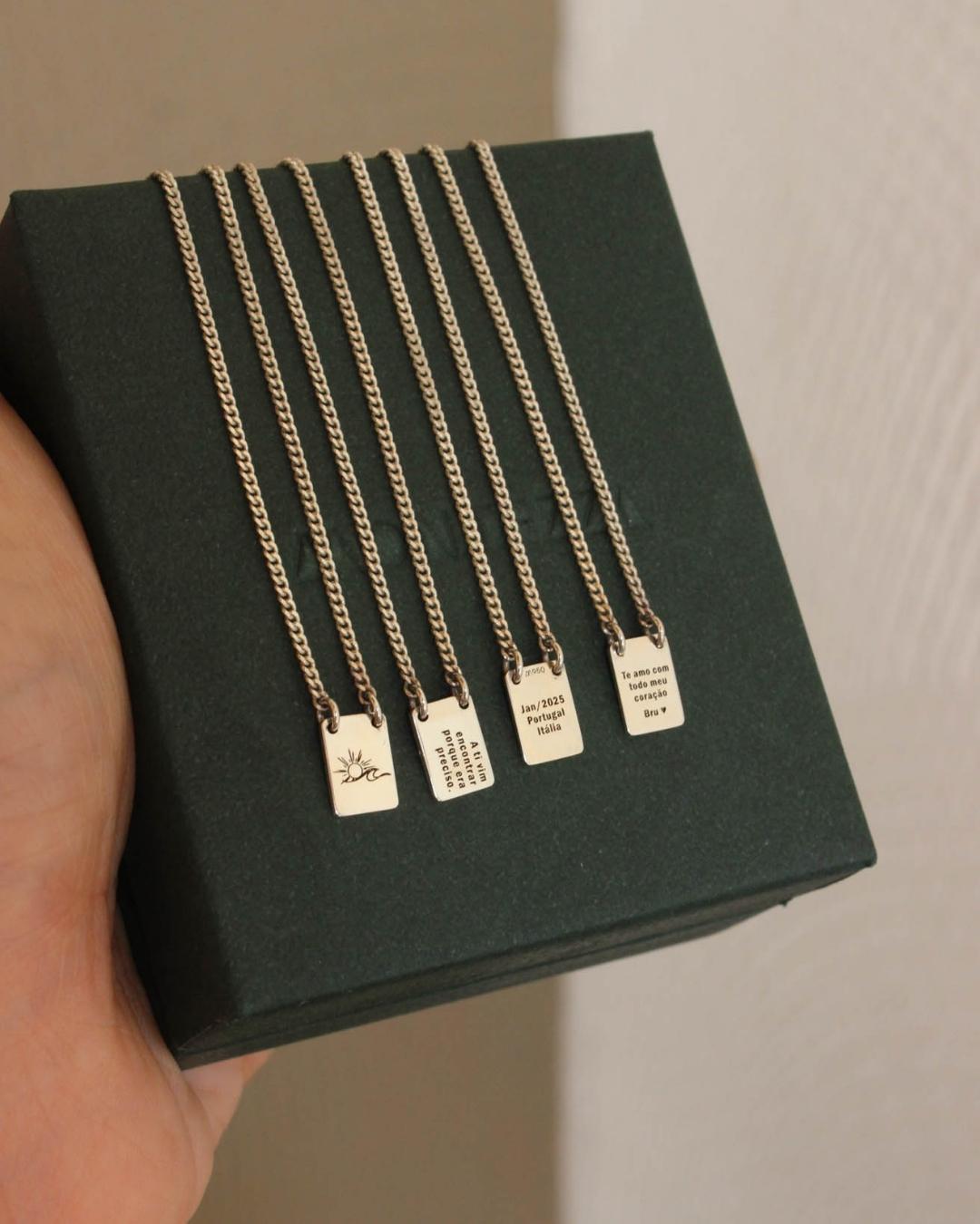 Escapulário Mini Personalizado Prata 950