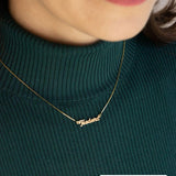 Colar Nome Personalizado Ouro 18K