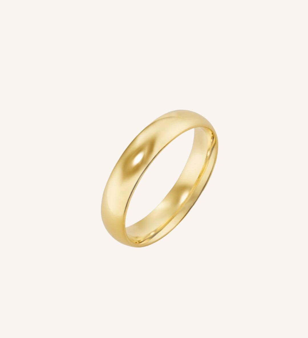 Aliança Personalizada Ouro 18K Anatômica | 5mm Abaulada - Montezza Joias