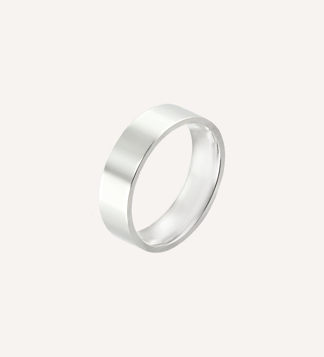 Aliança Namoro Prata 950 Lisa Reta 6mm - Montezza Joias