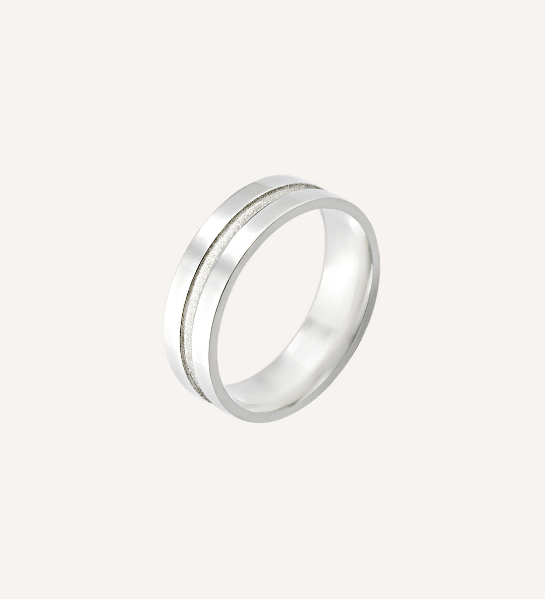 Aliança Namoro Prata 950 Friso Diamantado 6mm - Montezza Joias