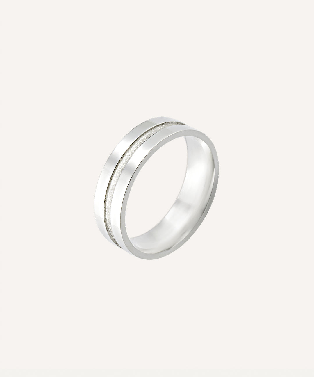 Aliança Namoro Prata 950 Friso Diamantado 6mm - Montezza Joias