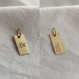 Pingente Personalizado Retangular Ouro 18K