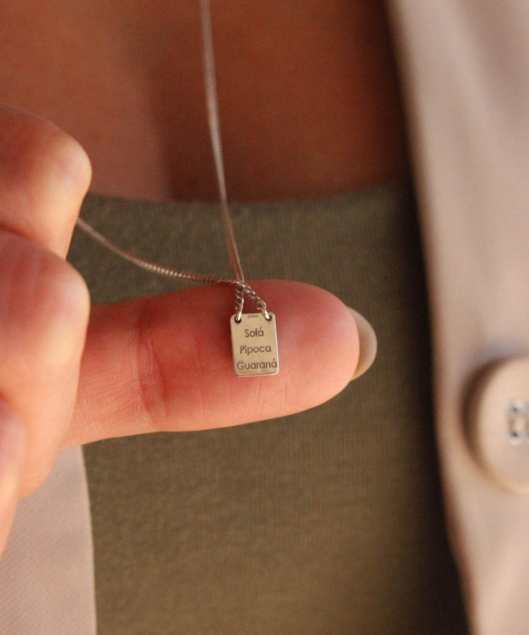 Escapulário Mini Personalizado Prata 950